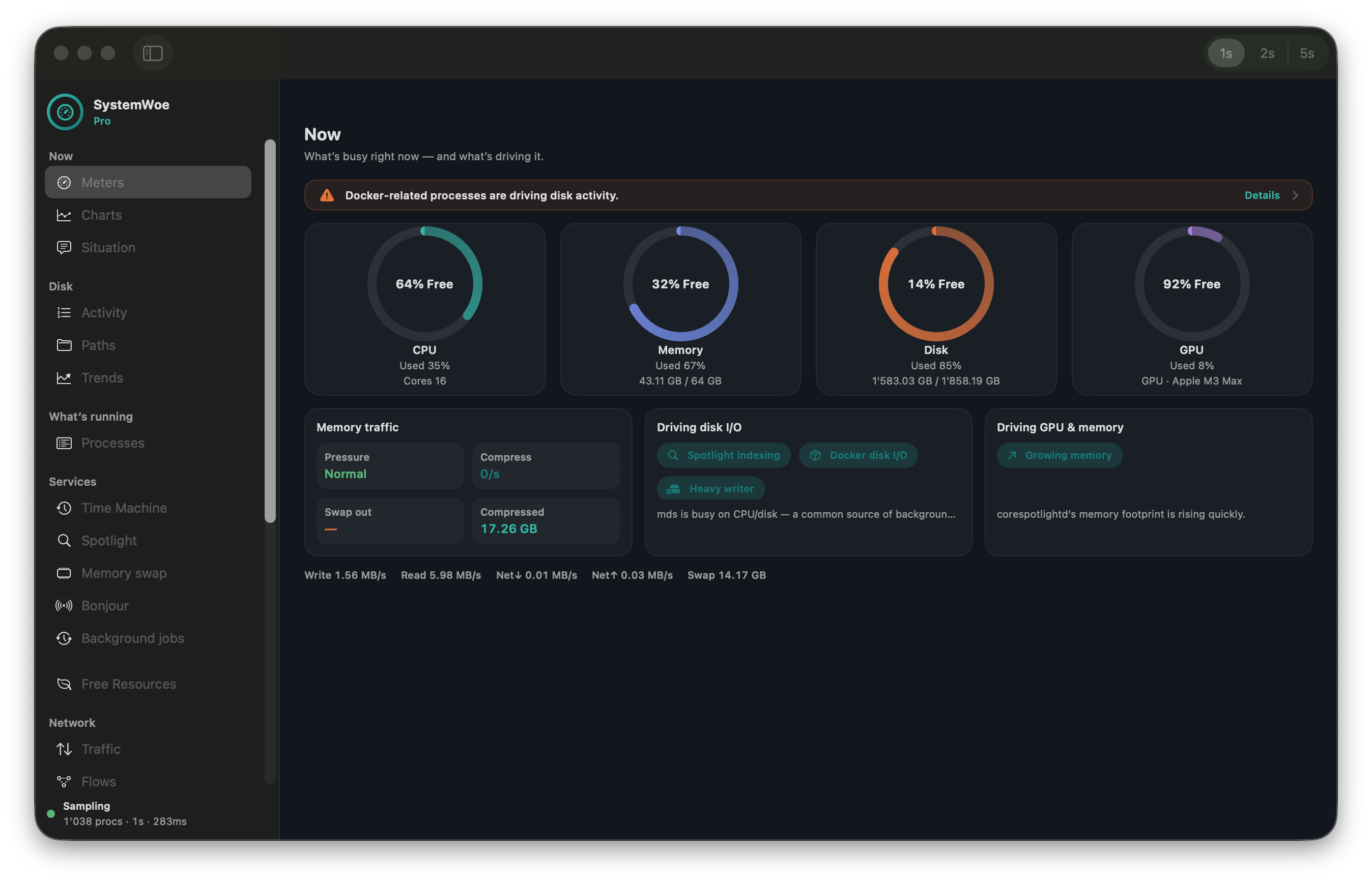 SystemWoe Overview — situation-first meters and culprits